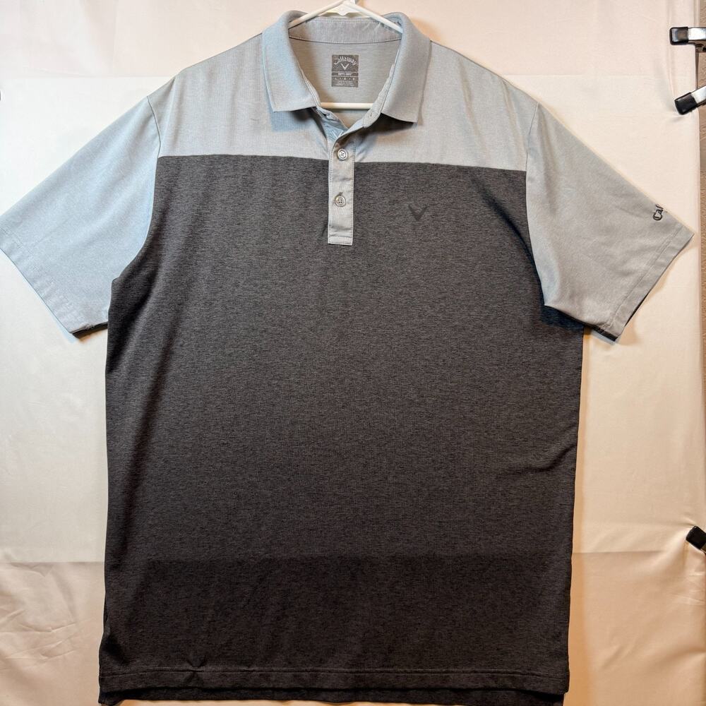 Callaway Opti-Dri Men's Performance Color-Blocked Polo Shirt Size Large